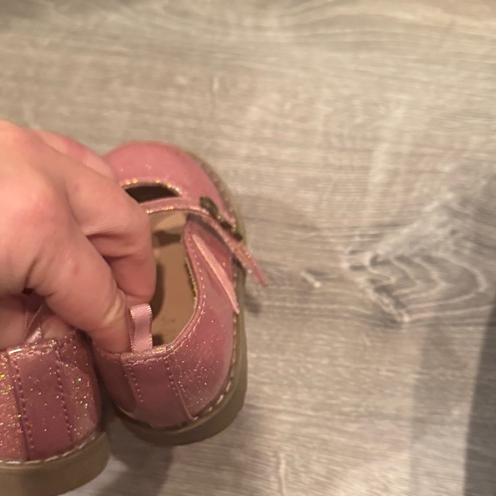 Old Navy Glittery Pink Mary Jane Shoes - Picture 3 of 5